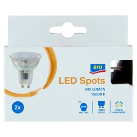 ARO LED-REFLEKTOR 4W GU10 345LM 2700K 2 STÜCK - Biolaboratorium