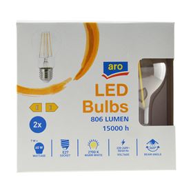 ARO LED A60 FILA 7W E27 806LM 2700K 2 STÜCK - Biolaboratorium