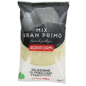 AGRIFORM GRAN PRIMO GERIEBENER KÄSE 1 KG - Biolaboratorium