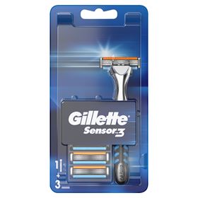 Gillette Sensor-Rasierrasierer + 3 Kartuschen - Biolaboratorium