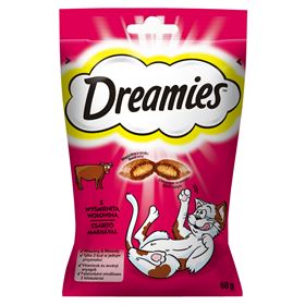 DREAMIES ERGÄNZUNGSFUTTER MIT KÖSTLICHEM RINDFLEISCH 60 G - Biolaboratorium