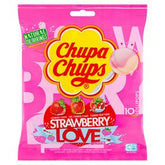 CHUPA CHUPS STRAWBERRY LOVE LOLLIES MIT MEHRGESCHMACKEN 120 G (10 STÜCK) - Biolaboratorium