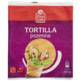 FL TORTILLA POM.4X60G 25CM TORTILLA - Biolaboratorium