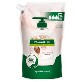 PALMOLIVE NATURALS MILK & ALMOND (MILCH UND MANDEL), CREMEFLÜSSIGE HANDSEIFE, 1L-VORRAT - Biolaboratorium
