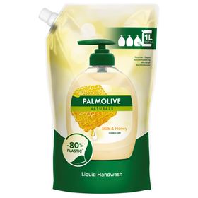 PALMOLIVE NATURALS MILK & HONEY (MILCH UND HONIG), CREMEFLÜSSIGE HANDSEIFE, 1L-VORRAT - Biolaboratorium