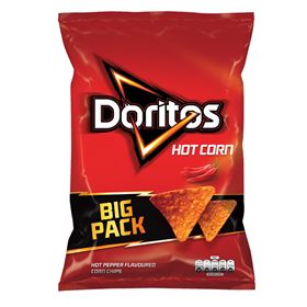 DORITOS HOT CORN MAISCHIPS MIT HEISSEM PFEFFERGESCHMACK 180 G - Biolaboratorium