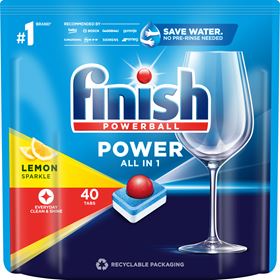FINISH POWER LEMON SPÜLTABLETTEN 640 G (40 STÜCK) - Biolaboratorium