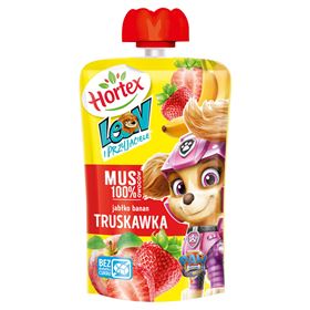 HORTEX LEON AND FRIENDS FRUCHTMOUSSE APFEL BANANE ERDBEERE 100 G - Biolaboratorium