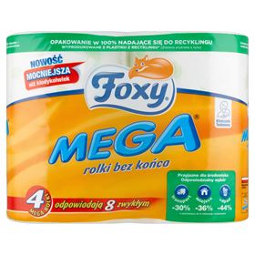 FOXY MEGA 3-LAGIGES TOILETTENPAPIER 4 STÜCK - Biolaboratorium