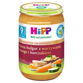 HIPP BIO 9 MONATE BULGUR MIT GEMÜSE, MANGO UND HUHN 220 G - Biolaboratorium