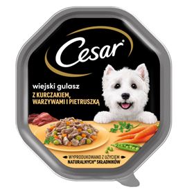 CESAR NASSFUTTER FÜR HUNDE LÄNDLICHER EINTOPF MIT HÜHNERGEMÜSE UND PETERSILIE 150 G - Biolaboratorium