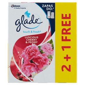 GLADE BY BRISE ONE TOUCH DELICIOUS CHERRY WITH PEONY LUFTERFRISCHER 10 ML 3 STÜCK - Biolaboratorium