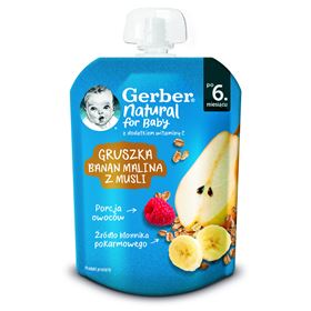 GERBERBIRNE BIRNE BANANE HIMBEERE 80 G - Biolaboratorium