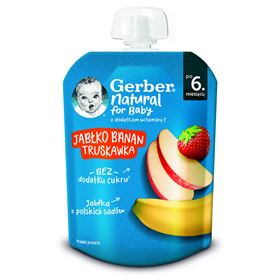 GERBER DESERK APFEL BANANE ERDBEERE 80 G - Biolaboratorium