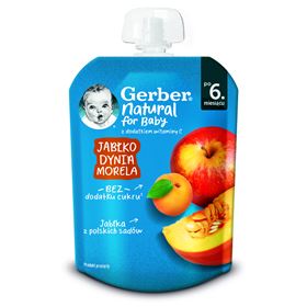 GERBER DESERK APFELKÜRBIS APRIKOSE 80 G - Biolaboratorium