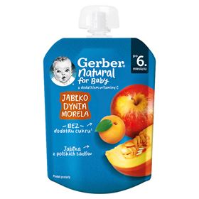 GERBER DESSERT APFELKÜRBIS APRIKOSE 80 G 16 STÜCK - Biolaboratorium