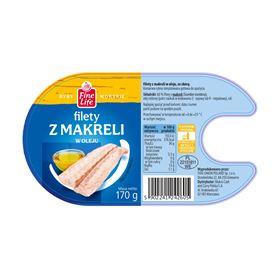 FINE LIFE MAKREELFILETS IN ÖL 170 G - Biolaboratorium