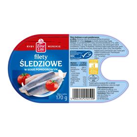 FINE LIFE HERINGSFILETS IN TOMATENSAUCE 170 G - Biolaboratorium