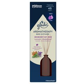 GLADE AROMATHERAPIE REED DIFFUSOR MOMENT OF ZEN LUFTERFRISCHER STICKS LAVENDEL + SANDELHOLZ 80 ML - Biolaboratorium