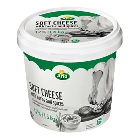 ARLA FRISCHKÄSE MIT KRÄUTERN UND GEWÜRZEN 1,5 KG - Biolaboratorium