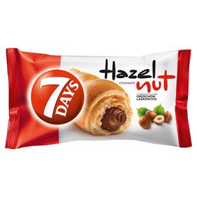 7DAYS CROISSANT MIT HASELNÜSSEN FÜLLUNG 60 G 20 STÜCK - Biolaboratorium