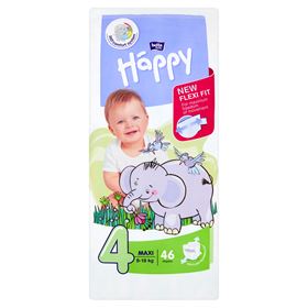 BELLA BABY HAPPY EINWEGWINDELN 4 MAXI 8-18 KG 46 STÜCK - Biolaboratorium