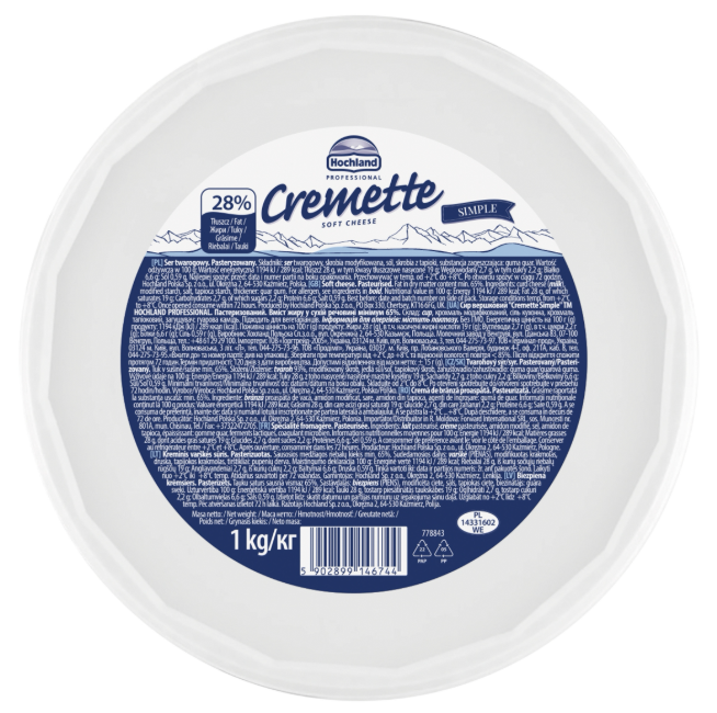 HOCHLAND CREMETTE-KÄSE 2 KG - Biolaboratorium