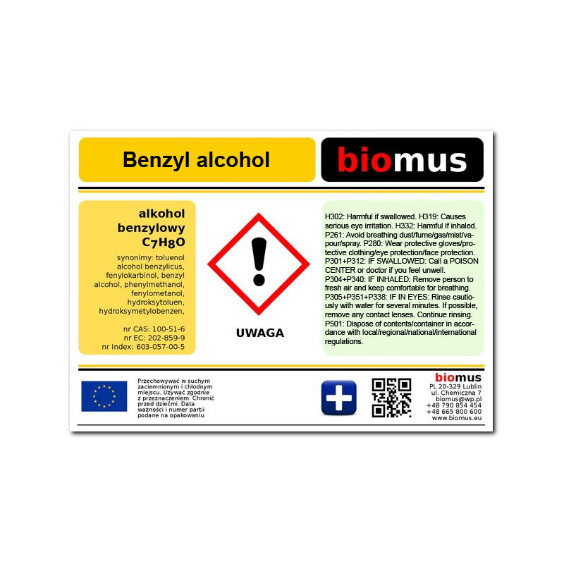 Benzylalkohol 25L BIOMUS - Biolaboratorium