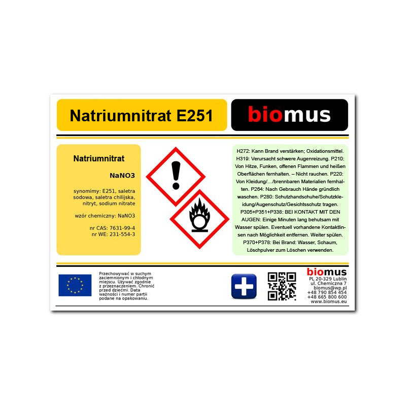 Natriumnitrat 1 kg BIOMUS - Biolaboratorium