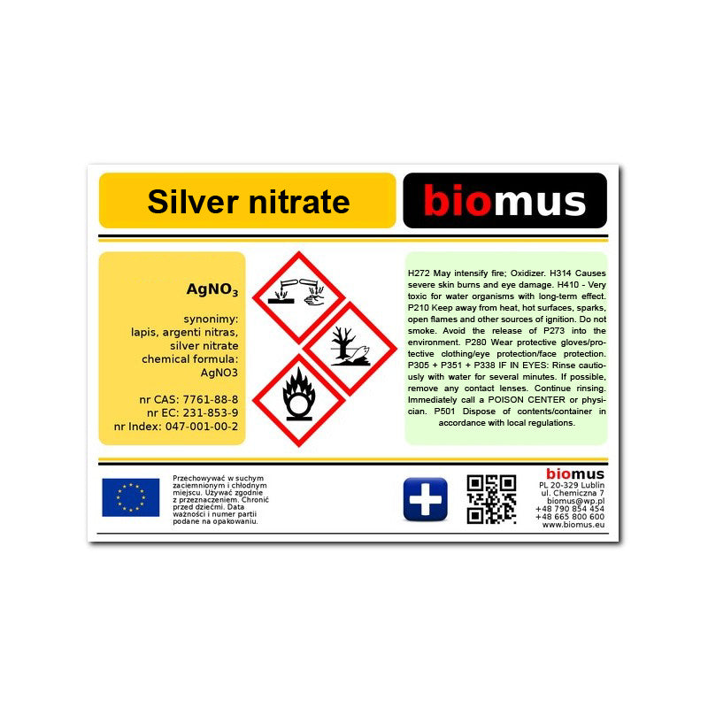 Silbernitrat 100g BIOMUS - Biolaboratorium