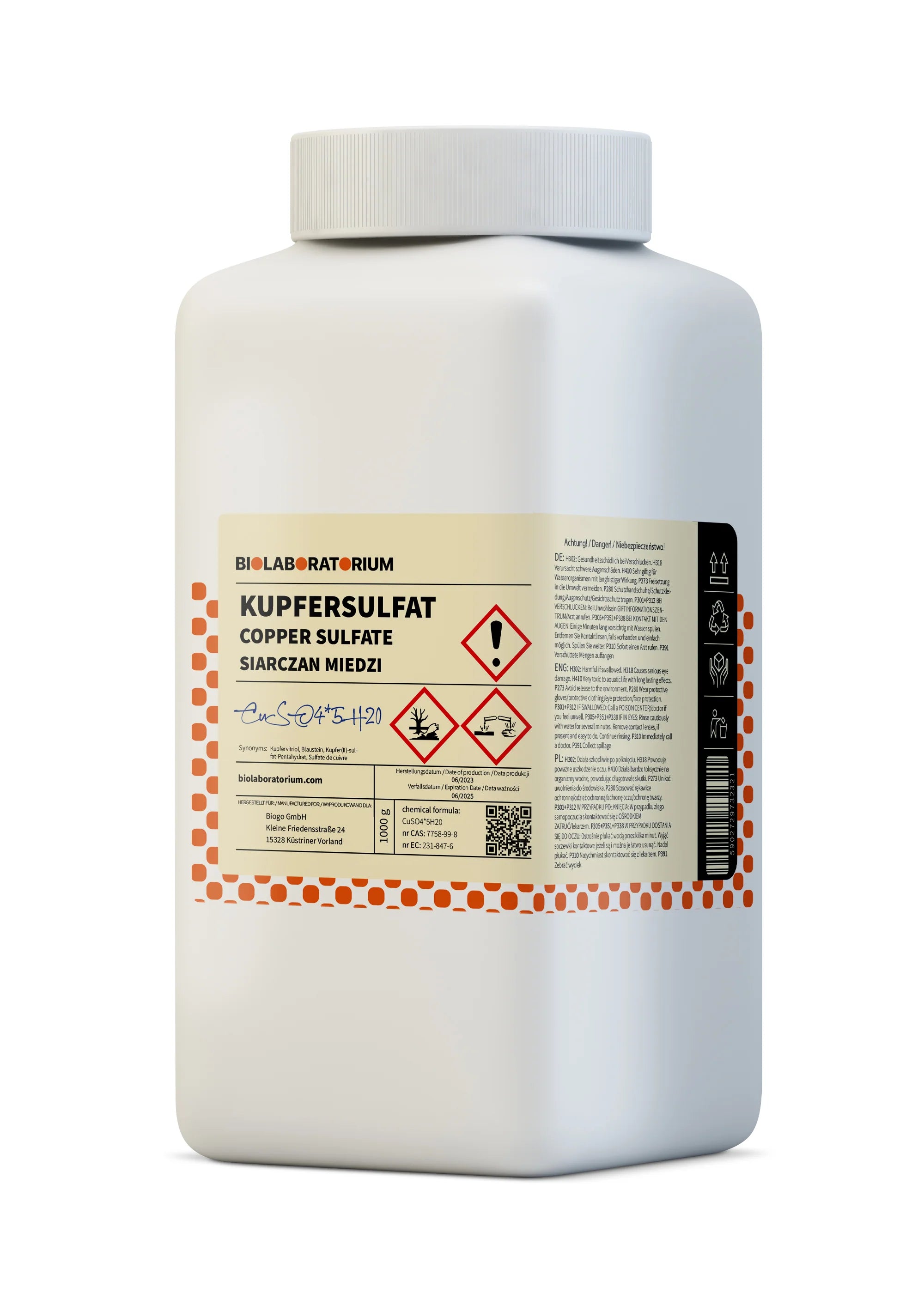 Kupfersulfat 5 kg Biolaboratorium - Biolaboratorium