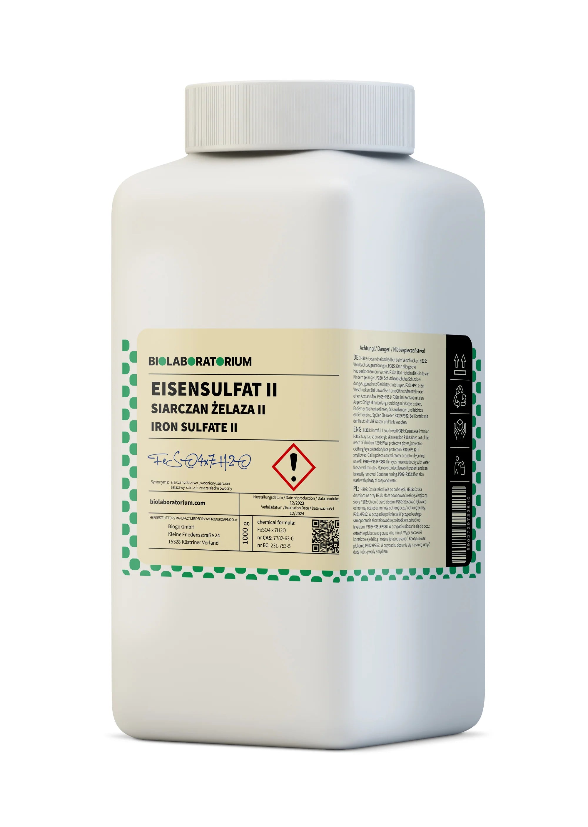 Eisensulfat 25kg BIOLABORATORIUM - Biolaboratorium