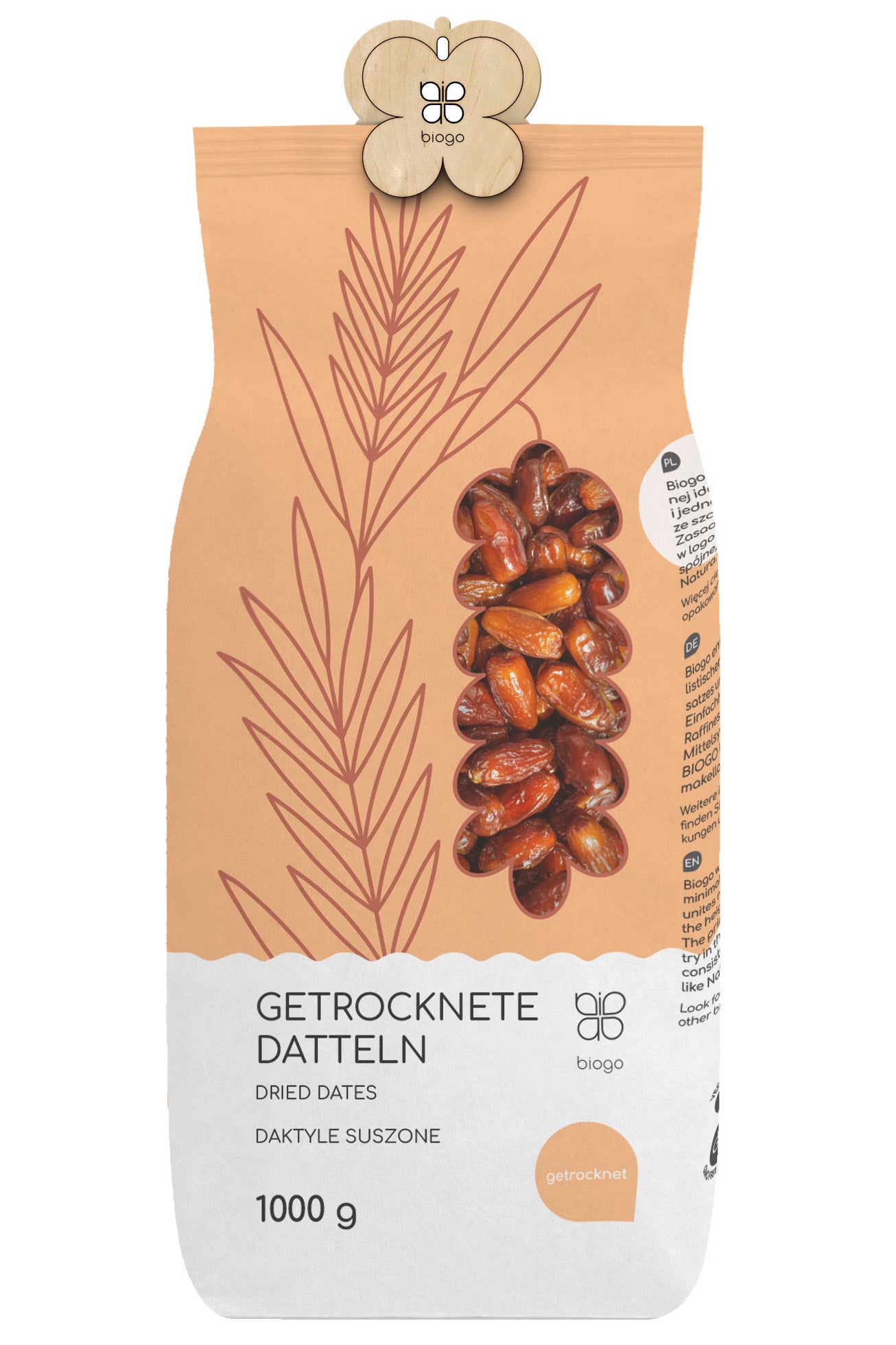 Getrocknete Datteln 1 kg BIOGO - Biolaboratorium