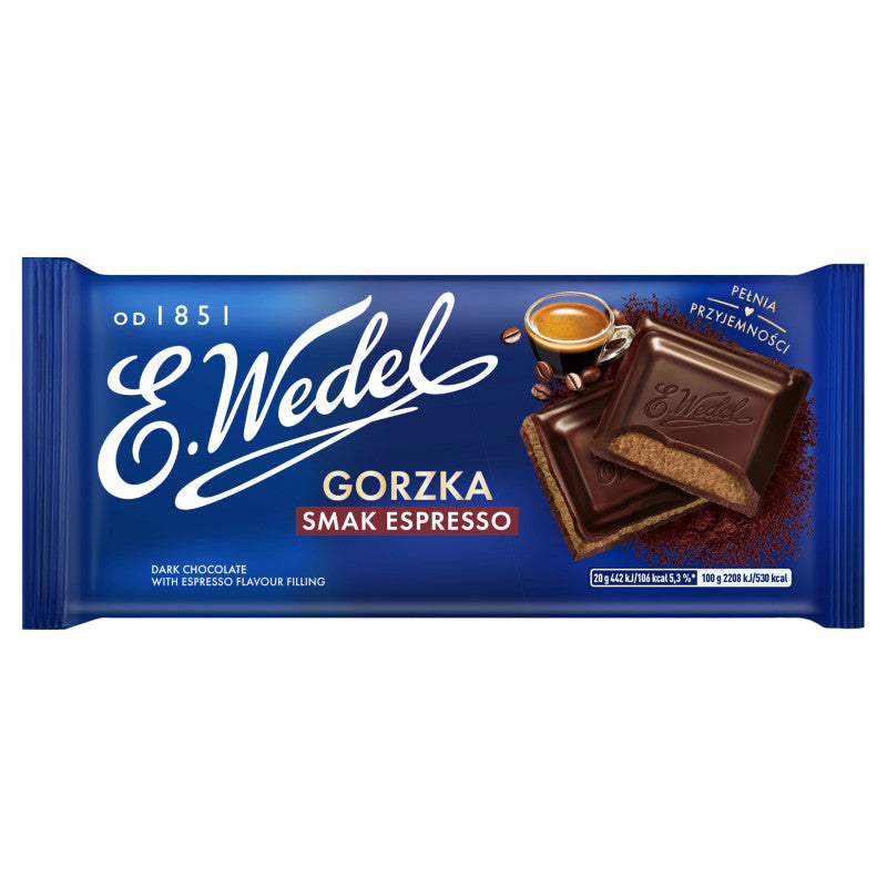 Bitterschokolade mit Espressogeschmack E. Wedel 100 g - Biolaboratorium
