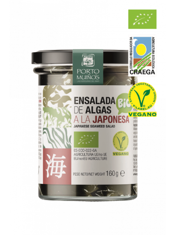 Japanischer Algensalat in BIO-Salzlake 160 g (110 g) - PORTO MUINOS - Biolaboratorium