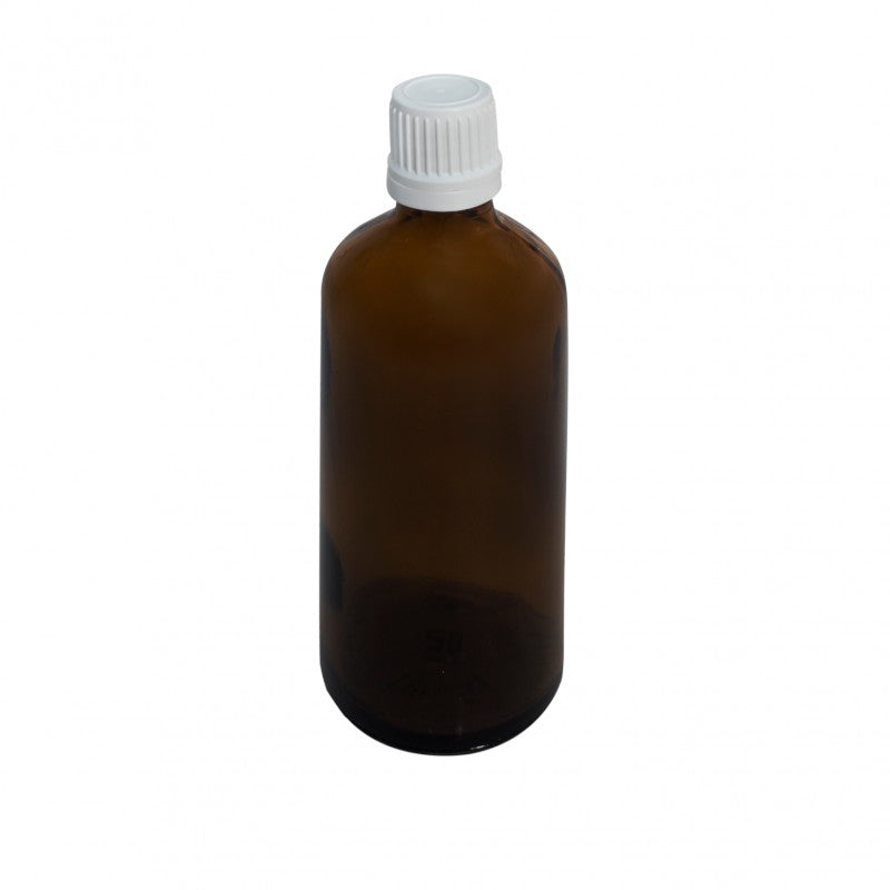 Glasflasche mit Tropfer, 100ml, von BIOMUS, klare Glasflasche mit Pipette für Flüssigkeiten und Öle
