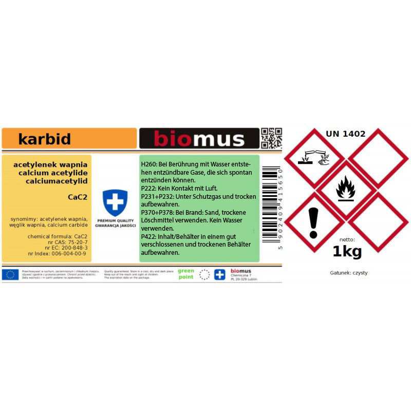 Calciumcarbid Biomus 25 kg - Biolaboratorium