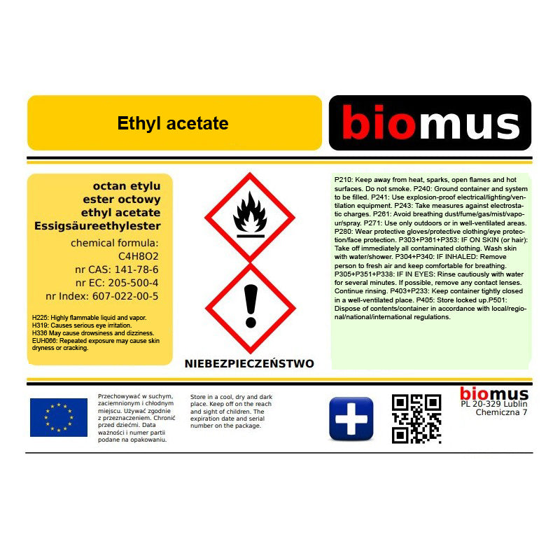 Ethylacetat Essigsäureethylester 5L BIOMUS - Biolaboratorium