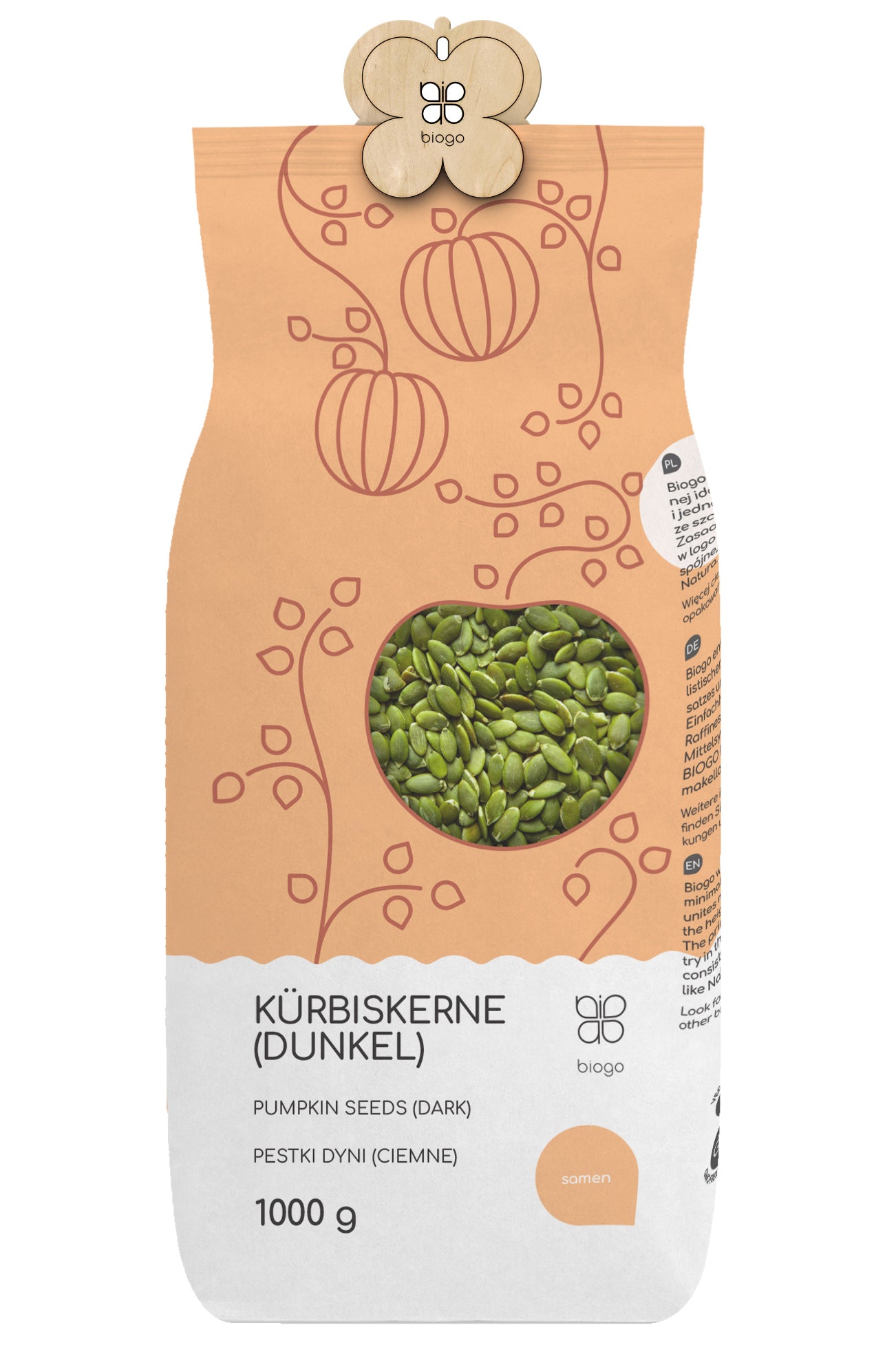 Kürbiskerne 1 kg BIOGO - Biolaboratorium