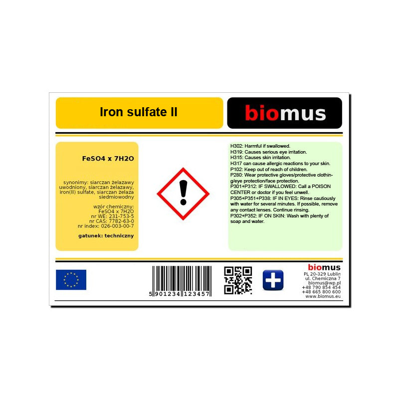 Eisensulfat 5kg BIOMUS - Biolaboratorium