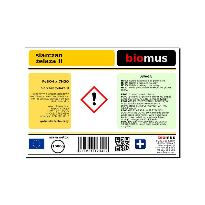 Eisensulfat 5kg BIOMUS - Biolaboratorium