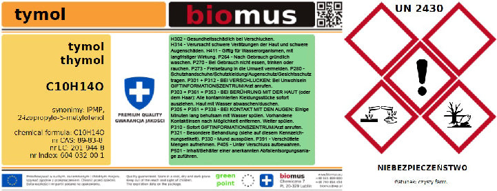 Thymol 25 kg BIOMUS - Biolaboratorium