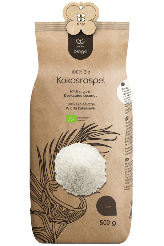 Kokosraspeln bio 500 g BIOGO - Biolaboratorium