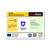Demineralisiertes Wasser 1L BIOMUS - Biolaboratorium