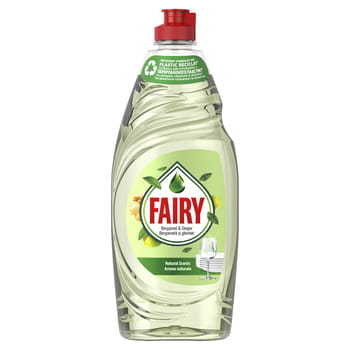 Geschirrspülmittel 100 % natürlicher Bergamotte- und Ingwerduft Fairy Naturals 650 ml