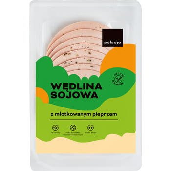 Sojawurst mit gehämmertem Pfeffer 100g Polsoja