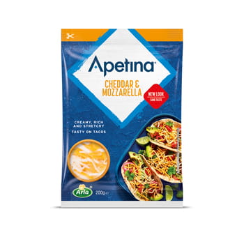 Cheddar- und Mozzarella-Späne 200g Apetina
