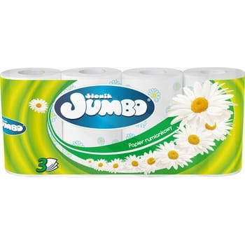 Jumbo 3-lagiges Kamille-Toilettenpapier, 8 Rollen