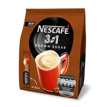 Instantkaffee 3in1 Brauner Zucker Nescafe 10x16,5g