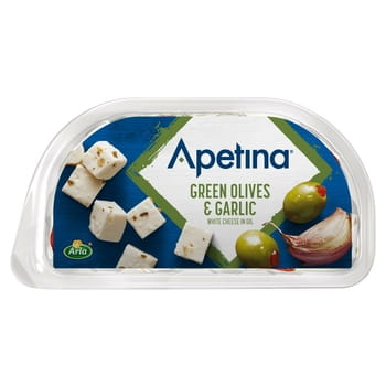 Apetina Snack-Salatkäse mit grünen Oliven und Knoblauch Arla 100g